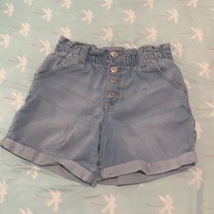 cute high waisted light washed shorts